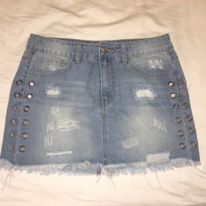 never worn mini denim skirt